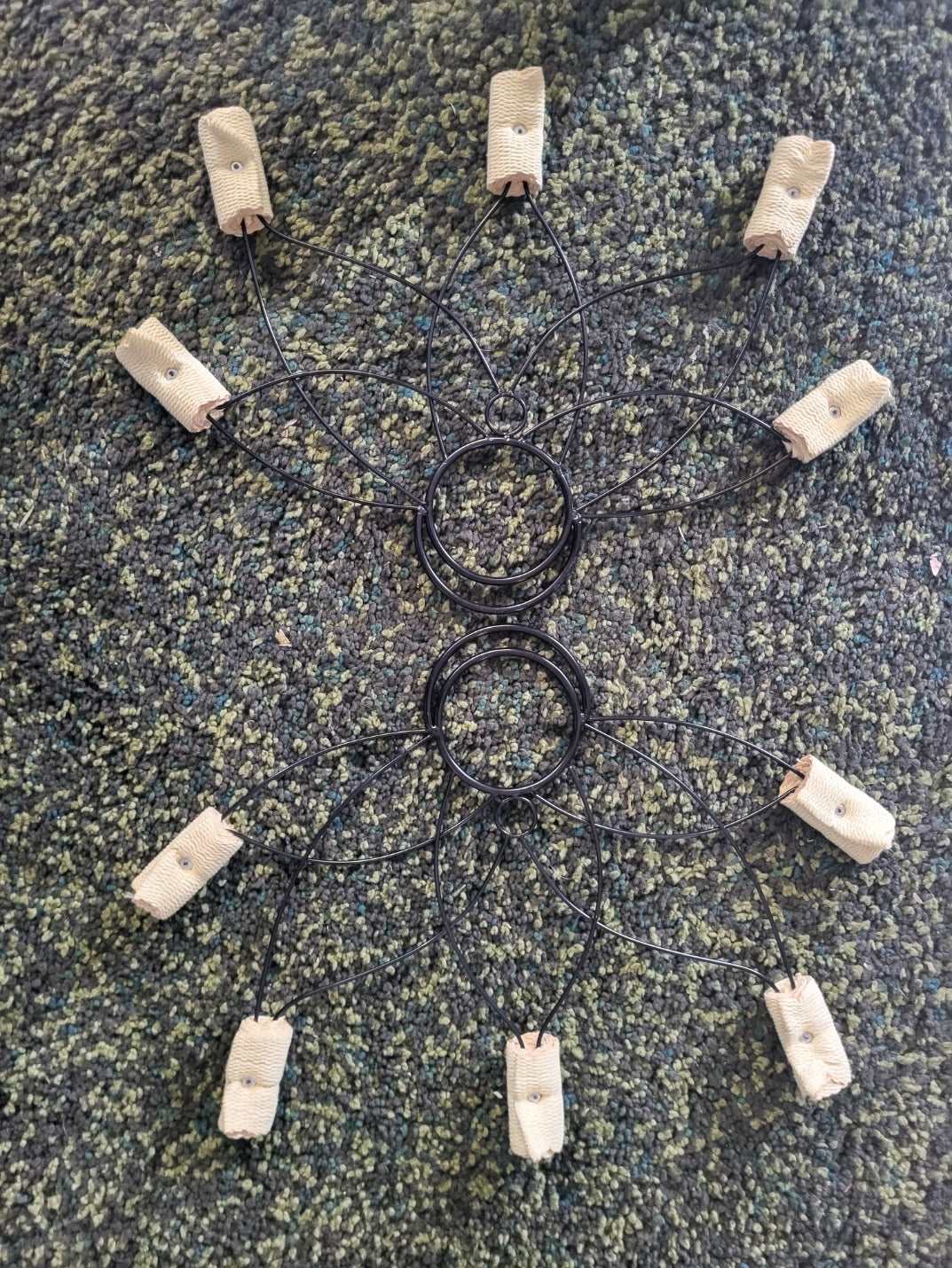 Paire éventails de Feu Lotus avec mèches XL