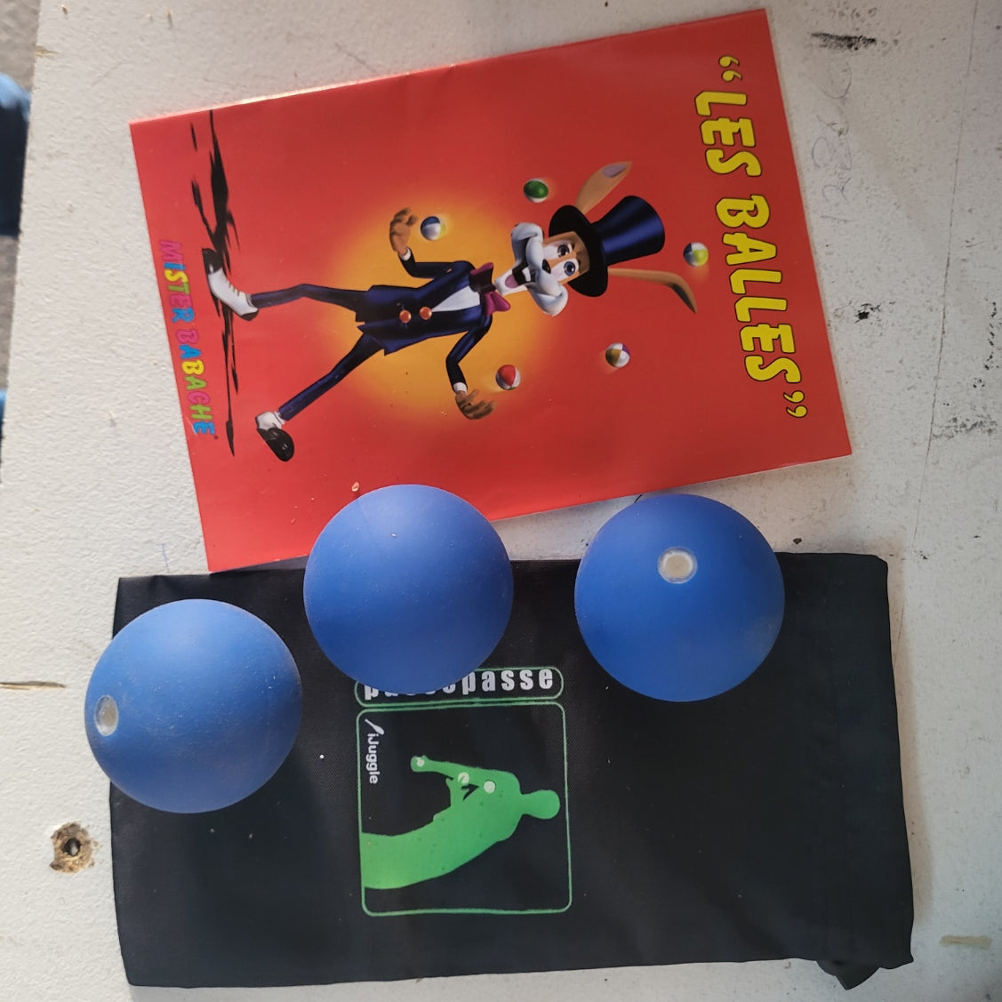 Lot de 3 Balles de jonglerie Bubble Mr Babache 63mm 120g avec sac et livret - vue 8