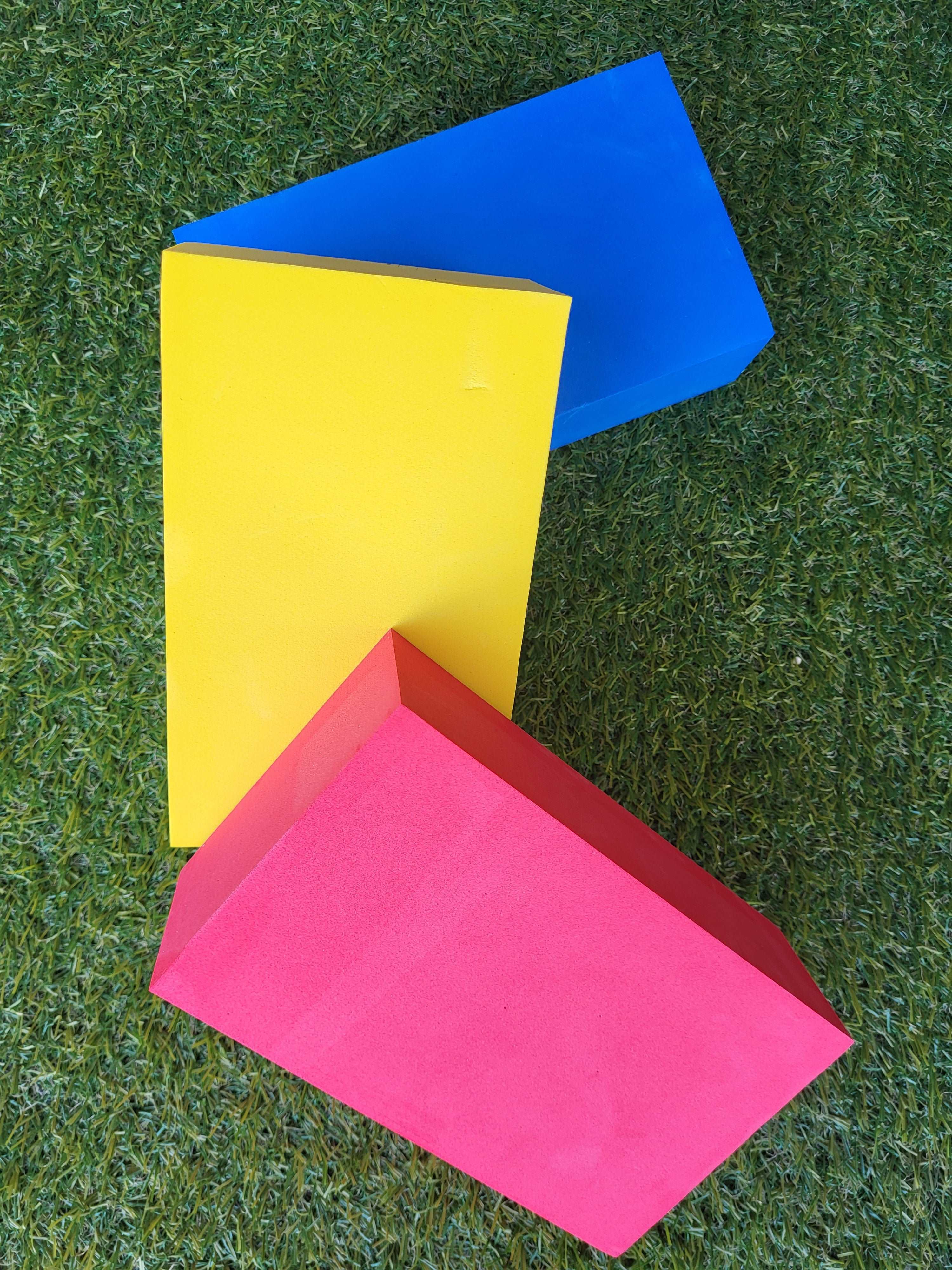 lot de 3 boite à jongler en mousse, parfaites pour l'initiation.