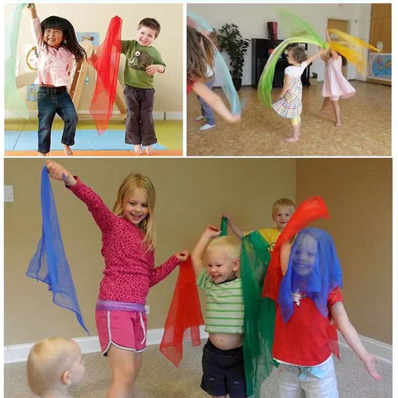 Les foulards à jongler pour enfants et adultes 60x60 cm-lot de 6 - vue 3