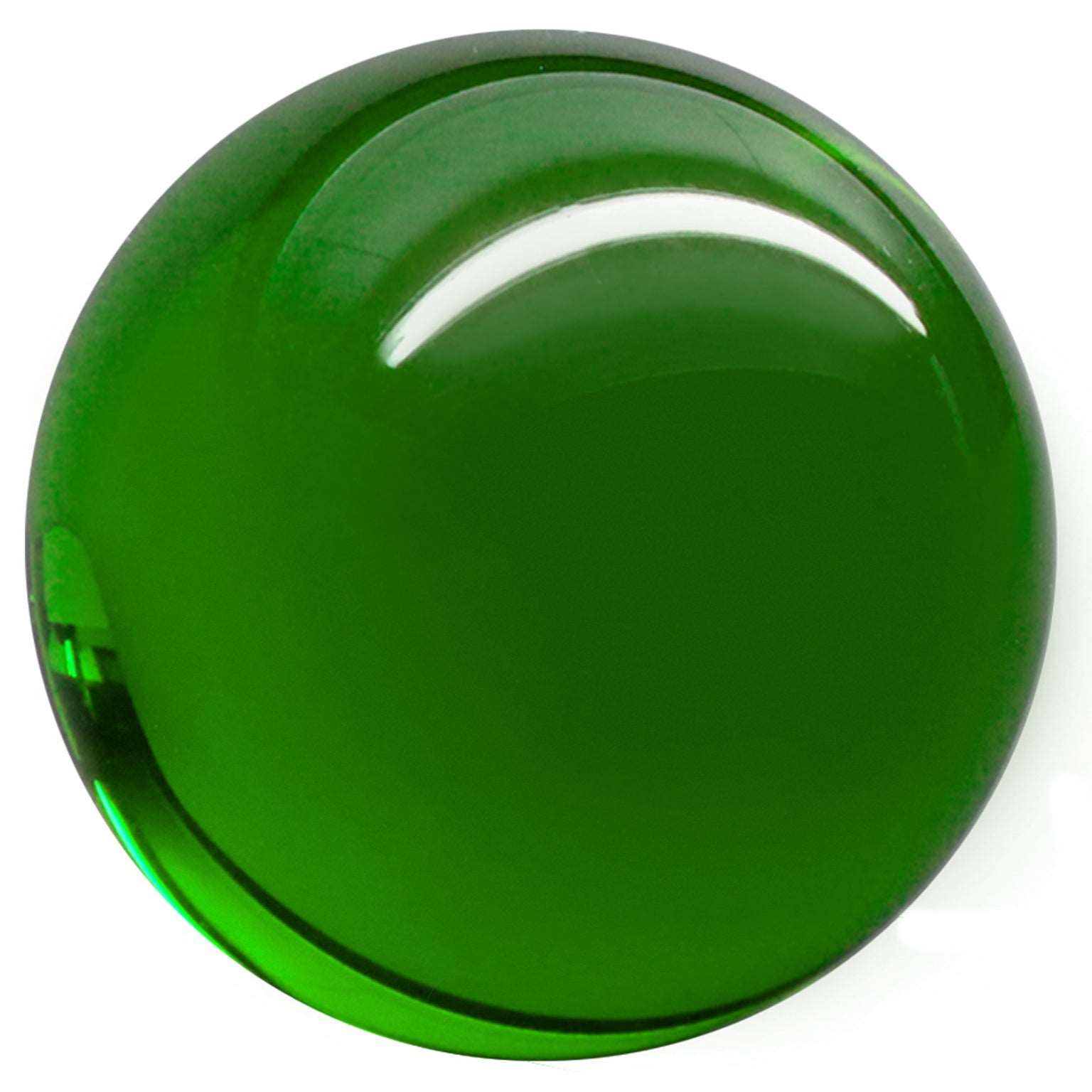Balle de contact Acrylique Vert Transparent 90mm 520g et étui de protection