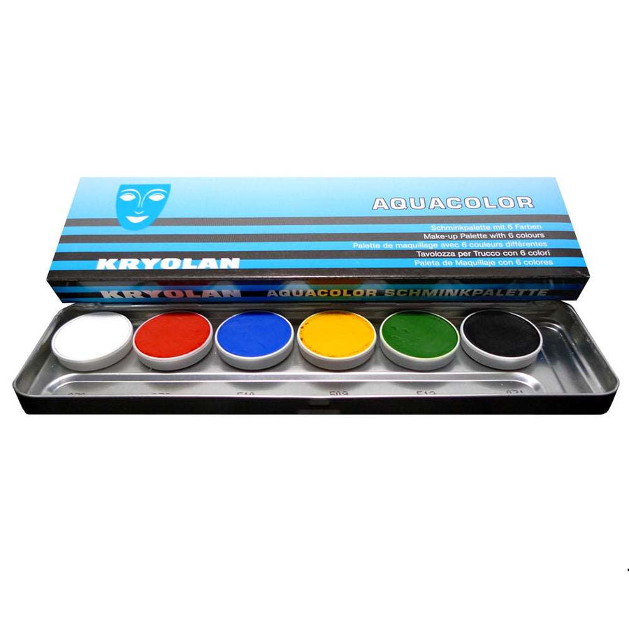 Palette maquillage aqua kryolan 4ml x 6 couleurs