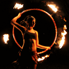 FNG Hula-Hoop de feu pliable 90cm avec 5 mèches