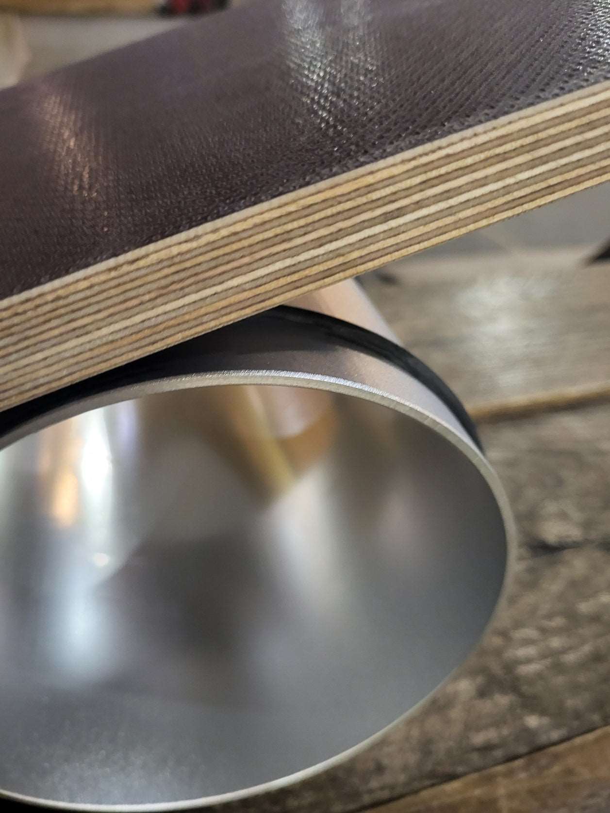 Rolla Bolla avec planche grip contreplaqué Noir et rouleau Aluminium pro 15cm