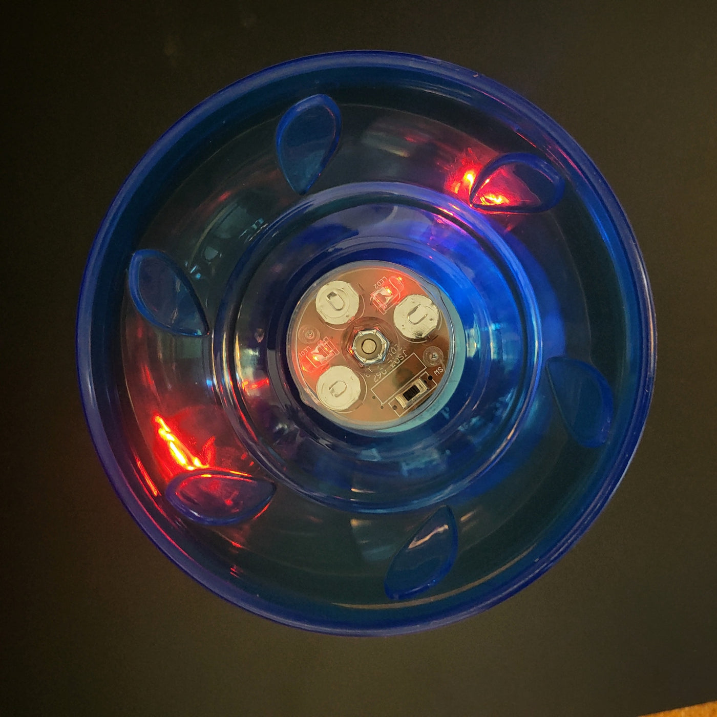 Diabolo LED Triple Roulement – Bleu translucide, Lumineux et Résistant