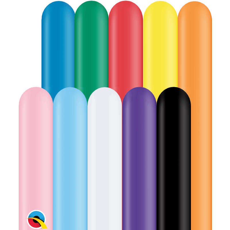 100 ballons qualatex 260q assortiment Classic
