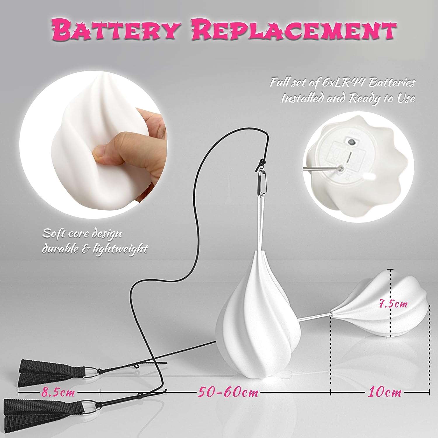 Papi Dada Boules Poi LED -  Kit Poi Lumineux- 1 Paire de Poi Bolas Lumineuses pour Débutants et Professionnels