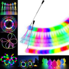 Papi Dada Boules Poi LED à Fibre Optique - Rechargeables USB- Kit Poi Lumineux- 1 Paire de Poi Bolas Lumineuses pour Débutants et Professionnels