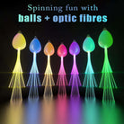 Papi Dada Boules Poi LED à Fibre Optique - Rechargeables USB- Kit Poi Lumineux- 1 Paire de Poi Bolas Lumineuses pour Débutants et Professionnels