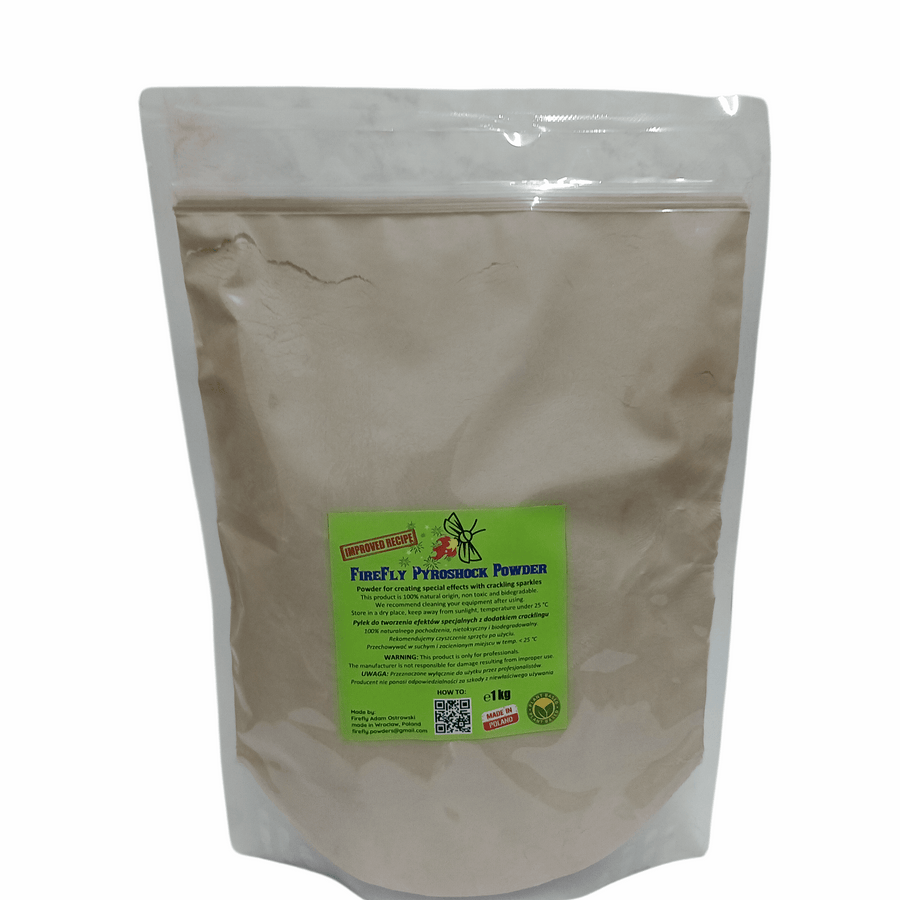 FireFly Pyroshock Powder – Poudre argentée à étincelles intenses avec reflets bleutés 1 KG)