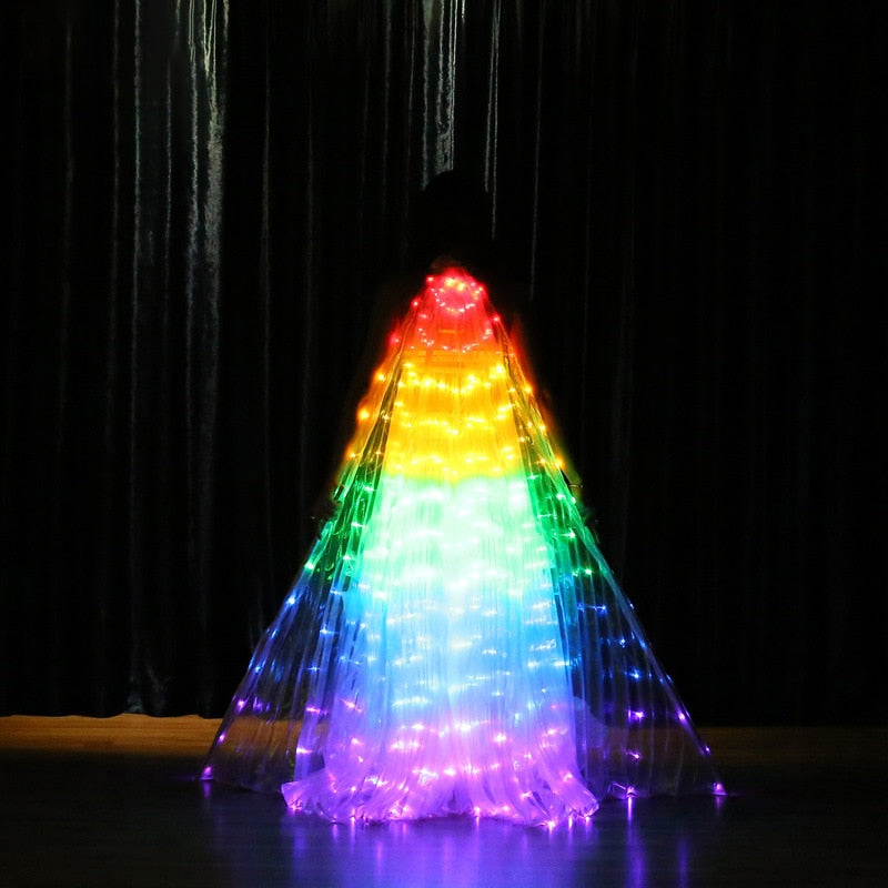 Ailes Scintillantes Lumineuses de Performance version adulte multicolore