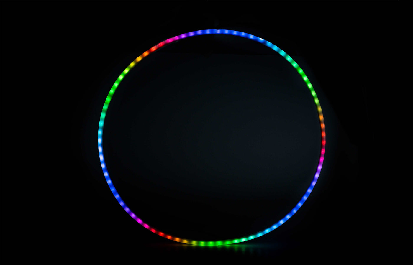 Hulahoop lumineux 85cm rechargeable USB + télécommande 300 + motifs