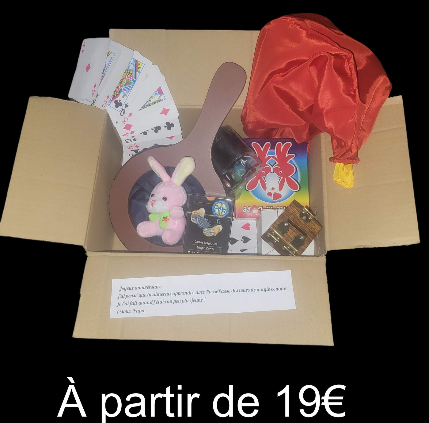 Boîte magique pour enfants personnalisée avec votre message +Un tour gratuit !