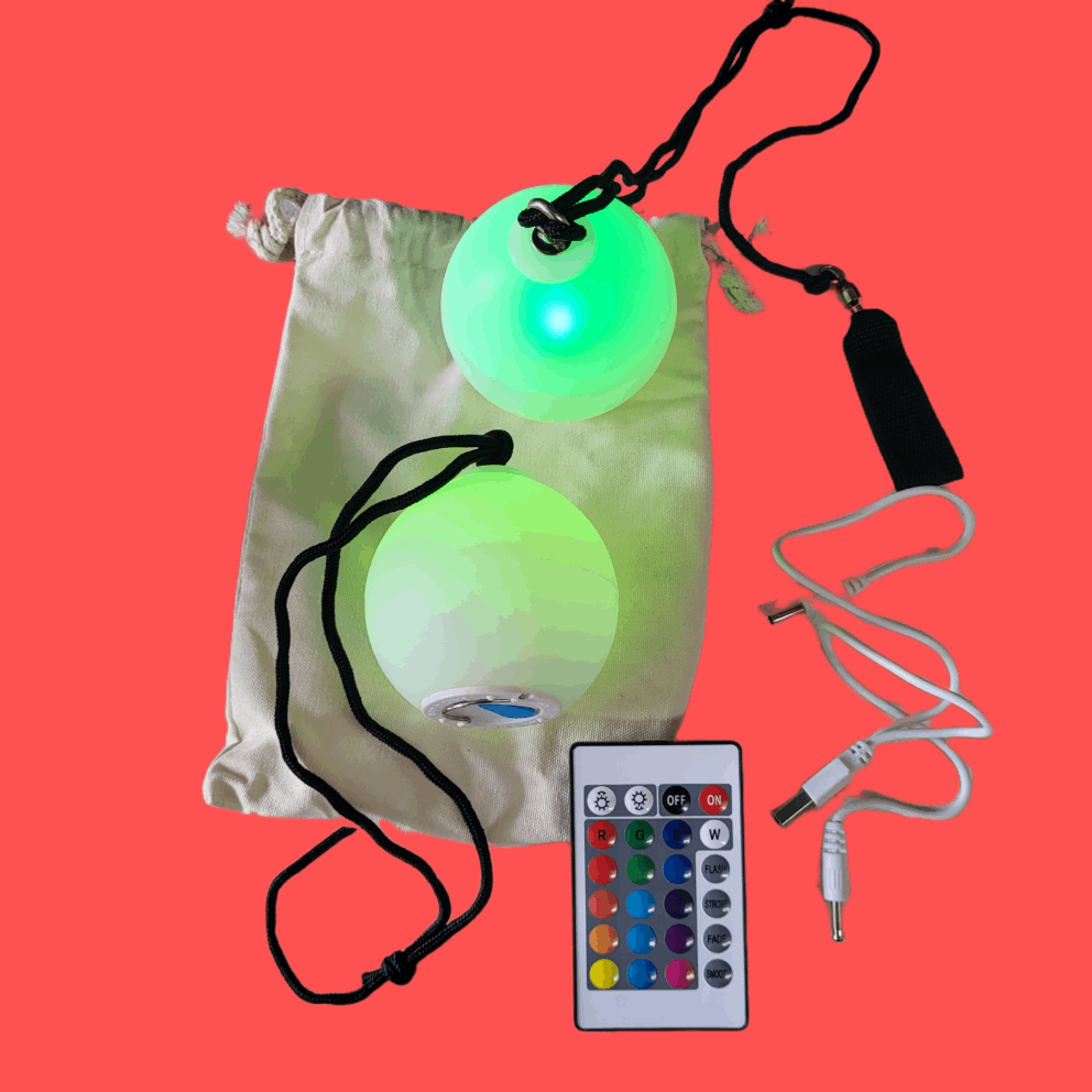 Paire de bolas lumineuses USB avec télécommande