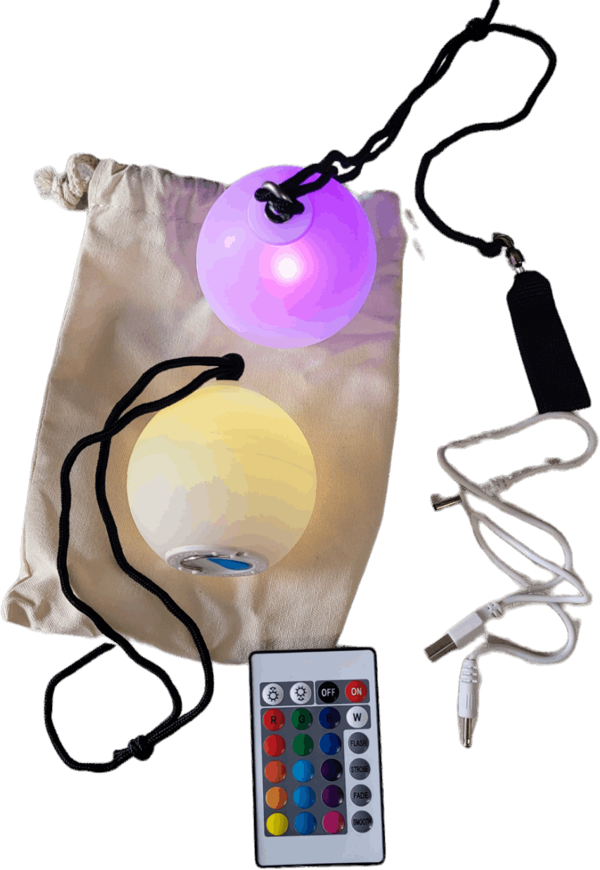 Paire de bolas lumineuses USB avec télécommande