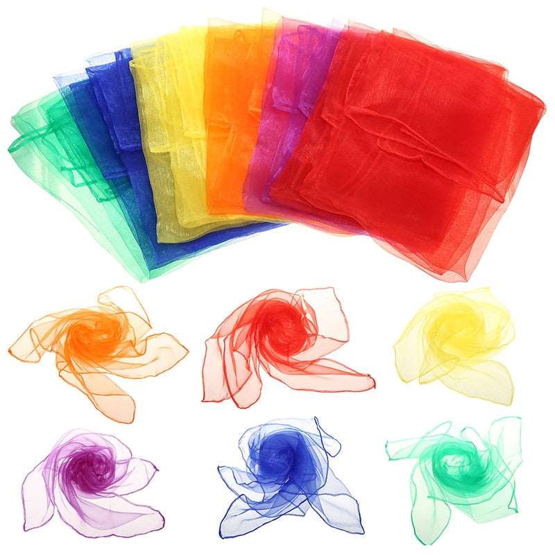 Les foulards à jongler pour enfants et adultes 60x60 cm-lot de 6