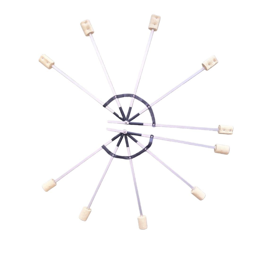 Paire d’éventails de feu 5 branches pliable PassePasse avec mêche Puro kevlar