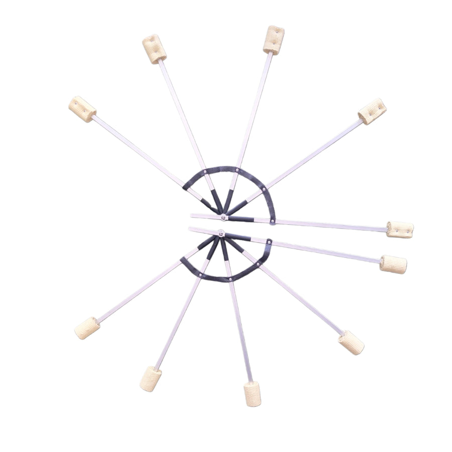 Paire d’éventails de feu 5 branches pliable PassePasse avec mêche Puro kevlar