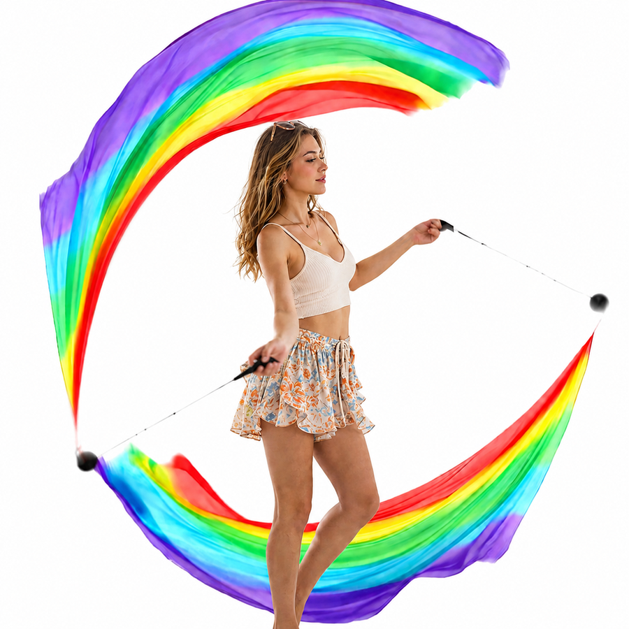 Bolas Poi de Seda XXL — Par de Seda 100%