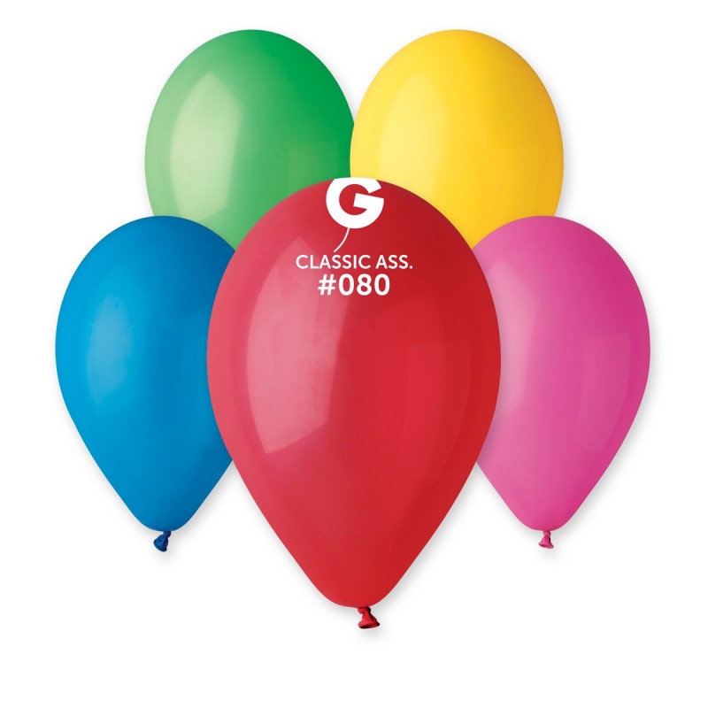 Ballons ROND 28-30CM Gemar pack de 50 ballons CLASSIC ASSORTEMENT #080