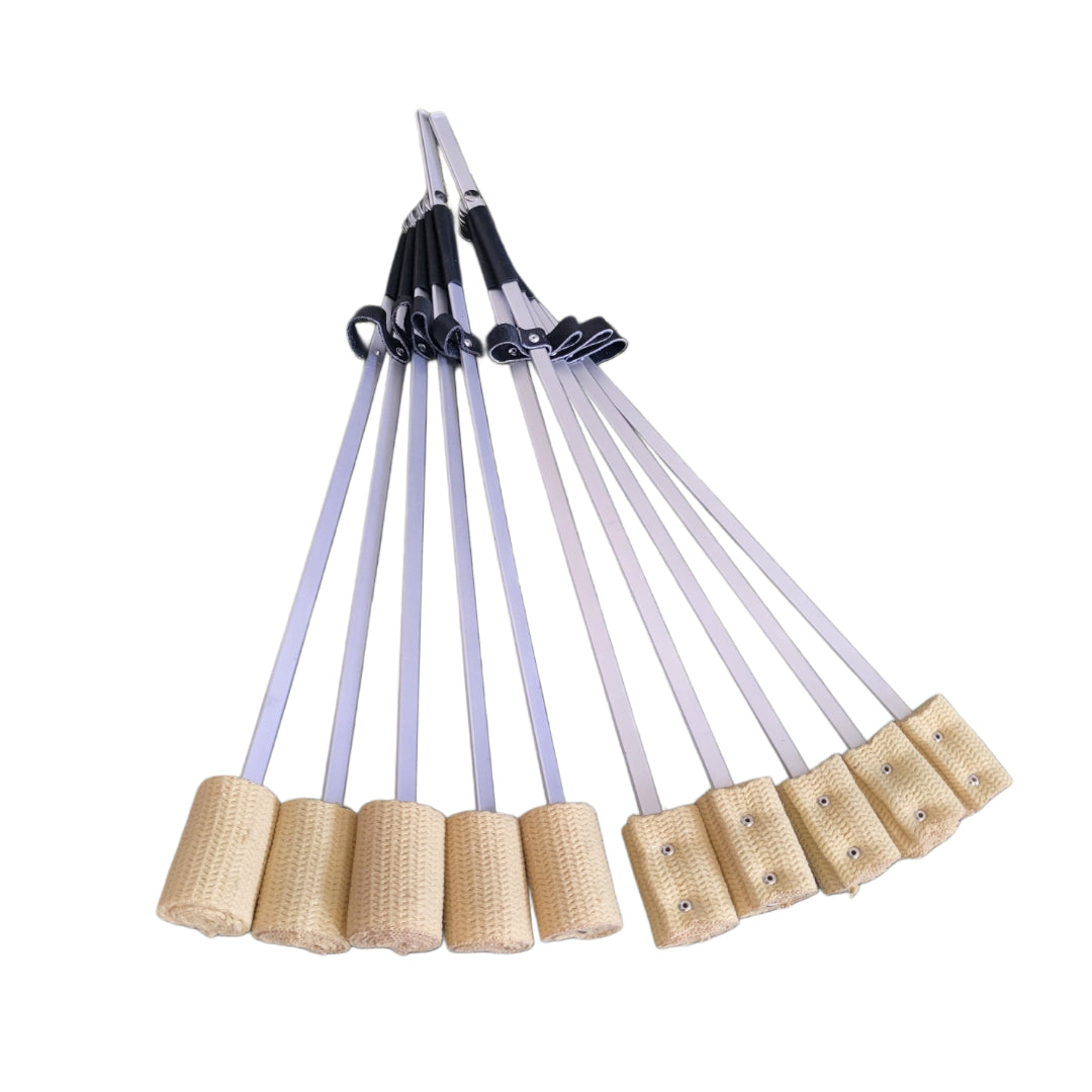 Paire d’éventails de feu 5 branches pliable PassePasse avec mêche Puro kevlar