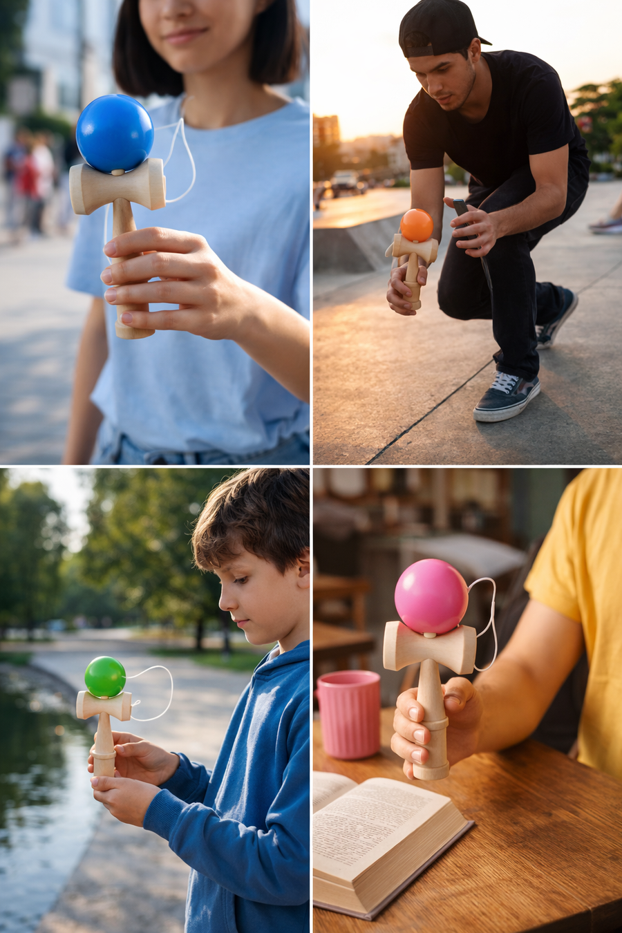 Kendama Classique en Bois – Jeu d’Adresse Japonais | Débutant & Expert
