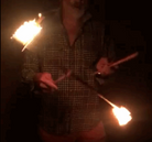 MyStyx bâton de feu avec extrémités en mèche Kevlar - Motif Lave en fusion - Achetez-en un et obtenez-en un gratuitement