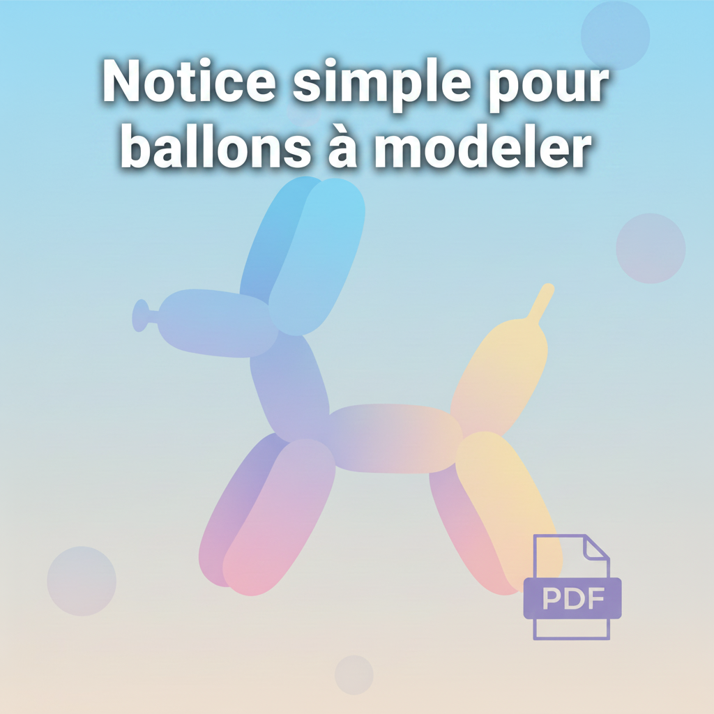 Notice simple pour ballons à modeler