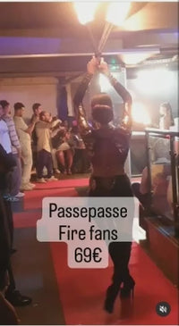 Pair of PassePasse 5 branch fire fan