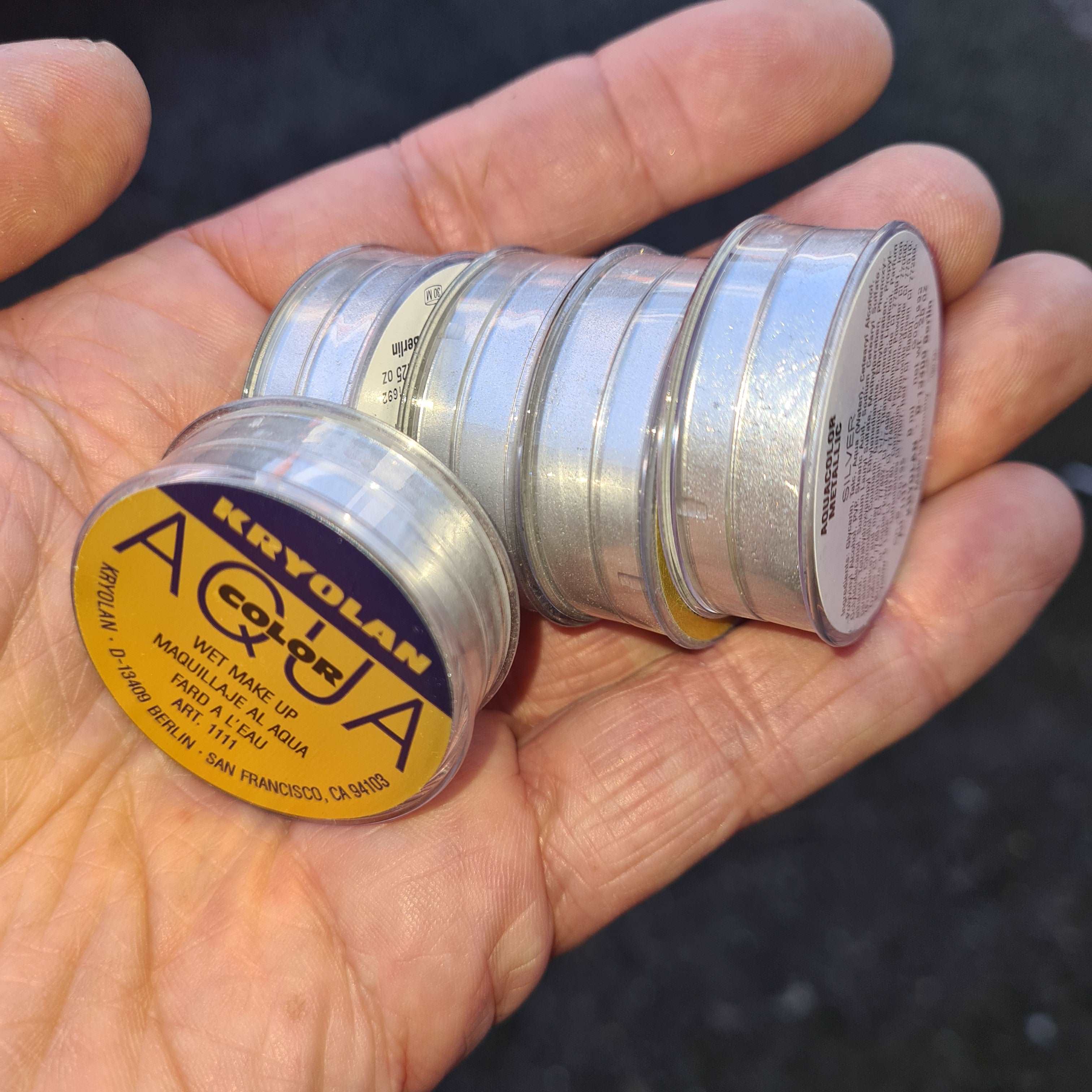 DOSE MAQUILLAGE AQUA KRYOLAN METALLIQUE 8ML argenté