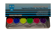 Palette maquillage aqua kryolan 20ml  6 couleurs fluorescentes