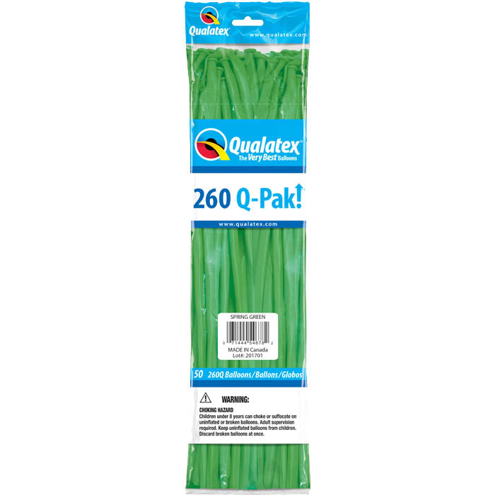 Q-Pak Pouch of 50 260Q Qualatex 100% biodegradable balls