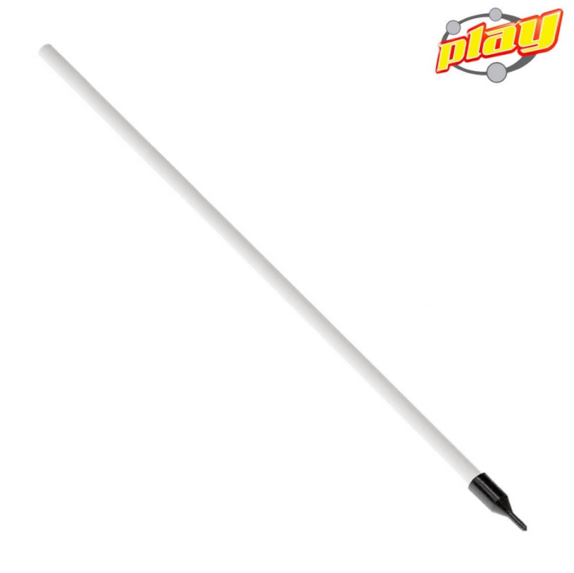 White plastic plate chopstick with black tip