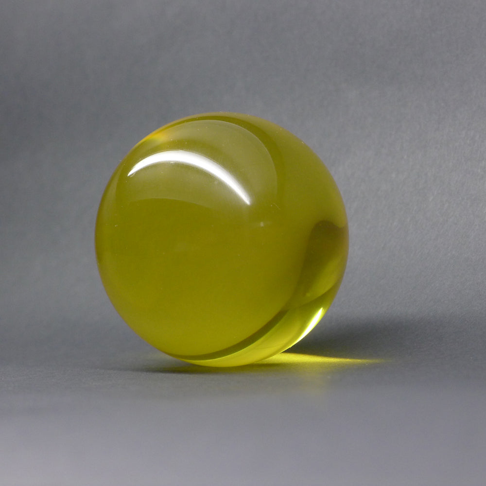 Balle acrylique couleur jaune 80mm