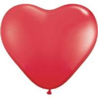 QUALATEX RED HEARTS 6'' COEURS ROUGE 15cm Sachet de 100