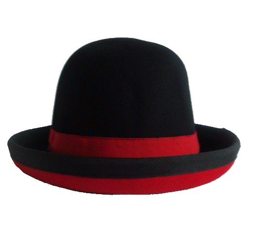 Chapeau à jongler 'happy manipulator' de nils poll' noir & rouge