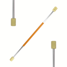 Baton de feu Lux 140cm /Ttes 70mm avec manche silicone Orange