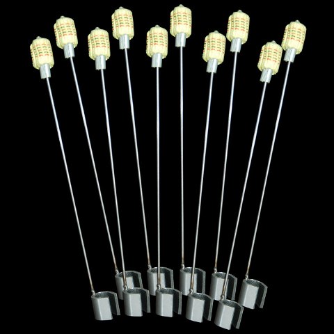 Stainless steel fire fingers - set of 10 fingers 23cm