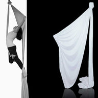 White aerial fabric, durable and tear-proof. Length 20m x 160cm. 100% Polyester.