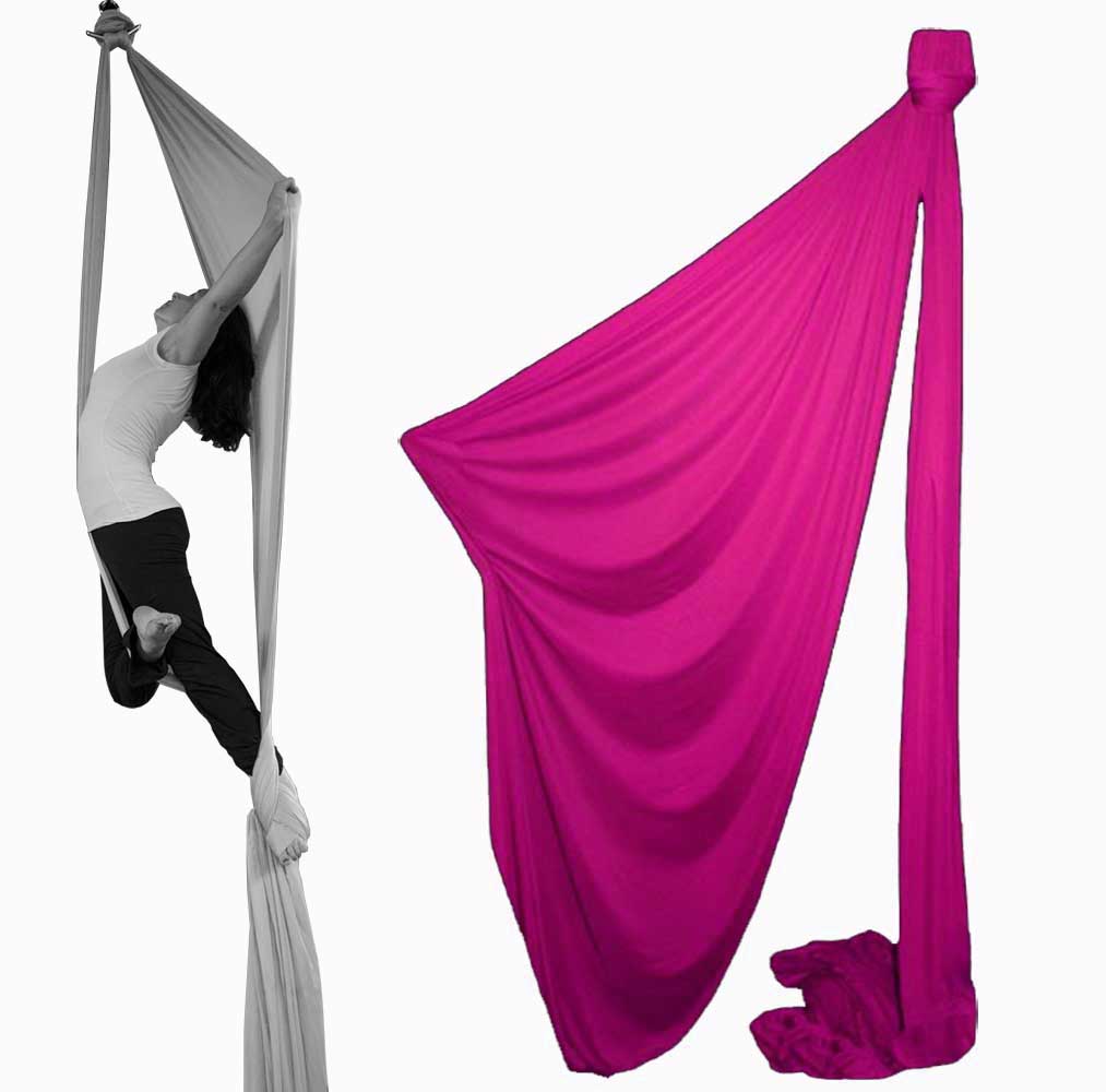 Pink aerial fabric, durable and tear-proof. Length 8m x 160cm. 100% Polyester.
