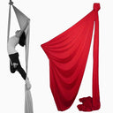 Red aerial fabric, durable and tear-proof. Length 8m x 160cm. 100% Polyester.