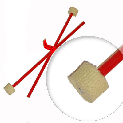 Pair fire rods/silicone/alu/gora fiber