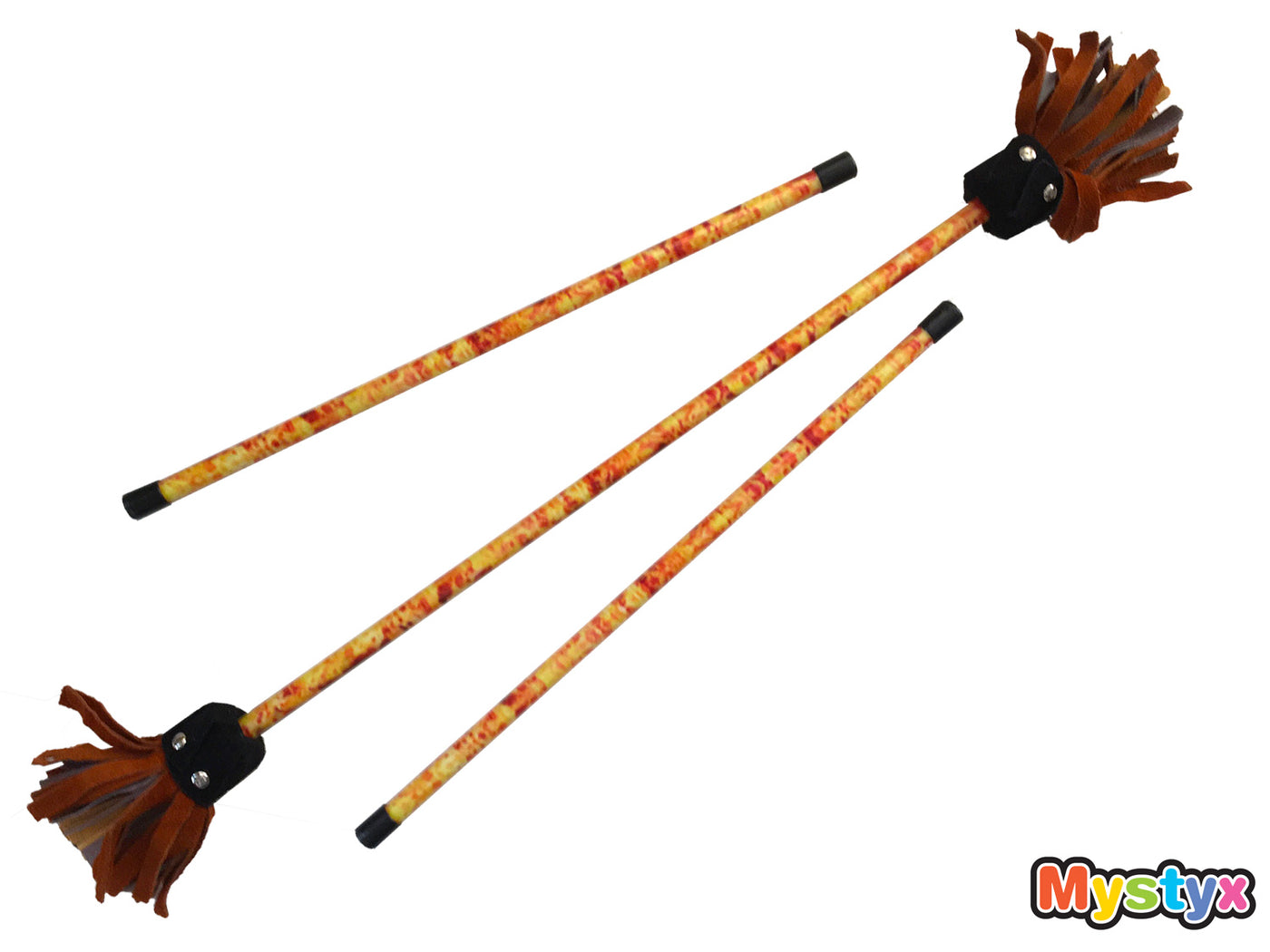 MyStyx Devil Staff / Flower Staff Silicone &amp; Leather - Fire Pattern - Complete Kit