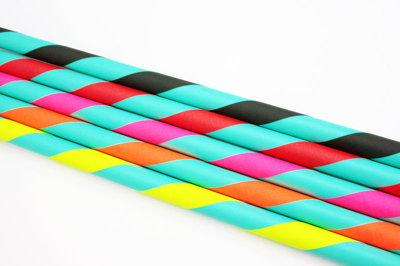 Perfect Hula hoop Play décoré diam 16mm/80cm plastique Turquoise avec ruban - vue 1