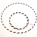 Perfect Hula hoop Play décoré diam 16mm/85cm plastique BLANC avec ruban-Noir
