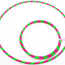 Perfect Hula hoop Play décoré diam 20mm/100cm plastique ROSE avec ruban