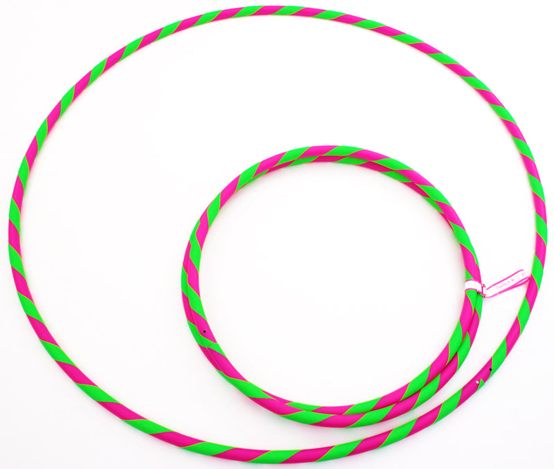 Perfect Hula hoop Play décoré diam 16mm/85cm plastique ROSE avec ruban