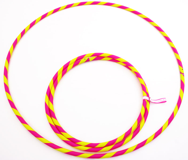Perfect Hula hoop Play decorated diam 16mm/85cm PINK plastic with ribbon