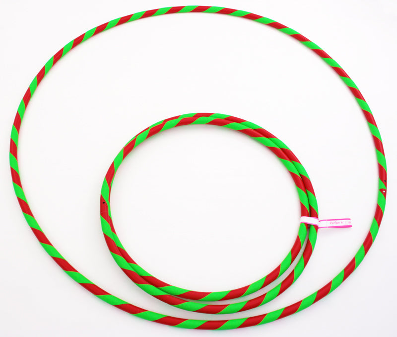 Perfect Hula hoop Play decorated diam 20mm/100cm plastic RED with ribbon