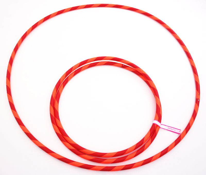 Perfect Hula hoop Play decorated diam 20mm/100cm plastic RED with ribbon
